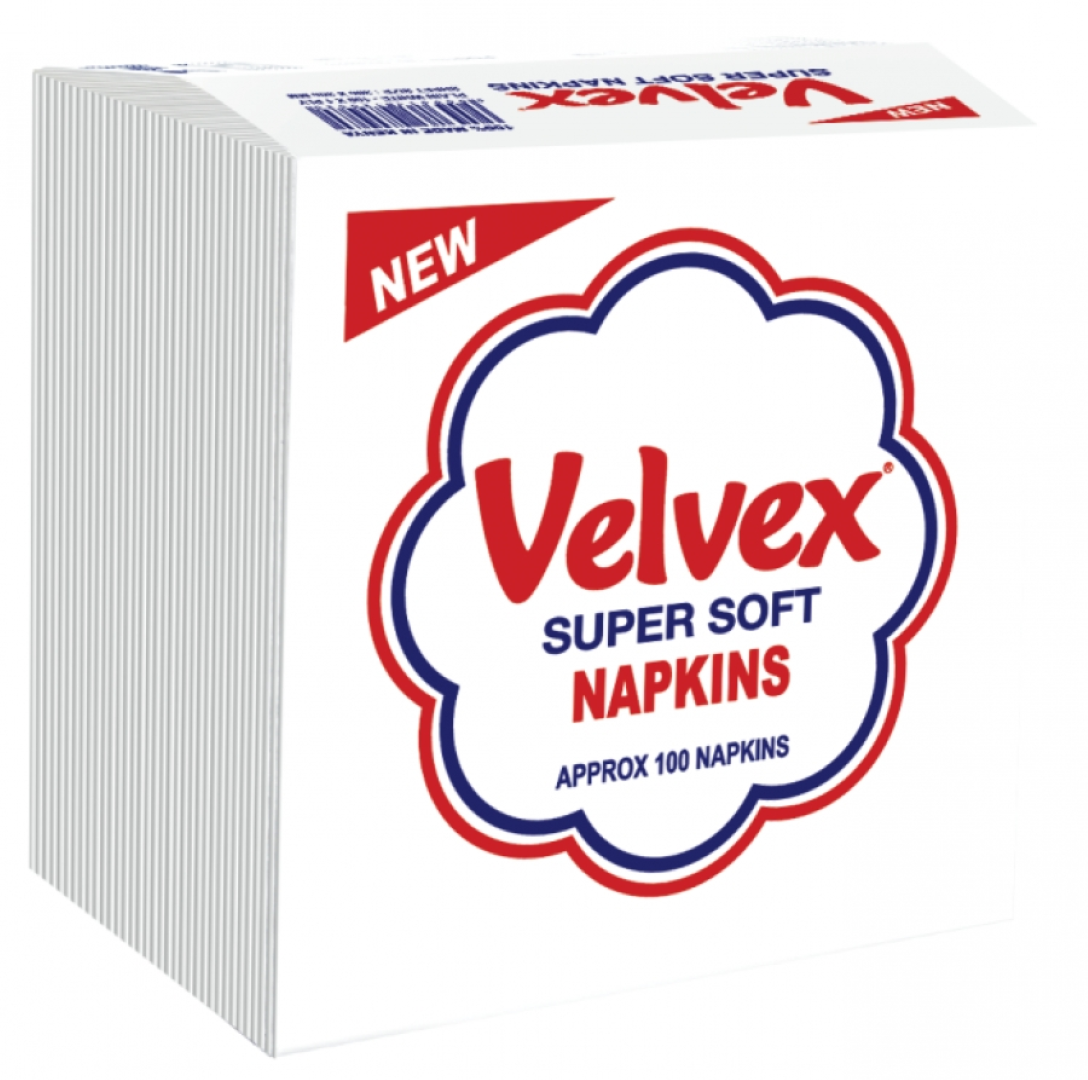 VELVEX WHITE SERVIETTE 200S